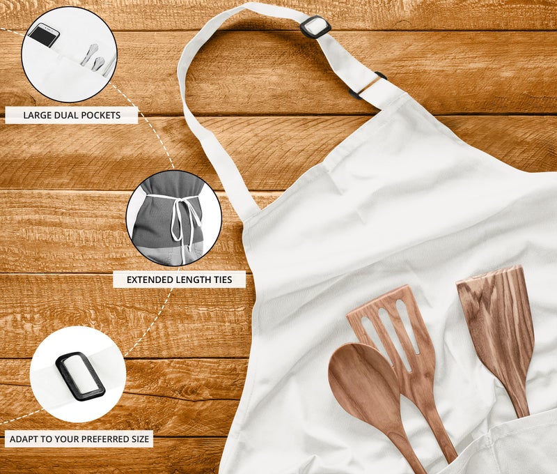 Utopia Kitchen 10 Pack Bib Apron, Unisex Adjustable Aprons with 2 Pockets, Waterdrop Resistant Cooking Kitchen Chef Apron for Men Women - Image 4